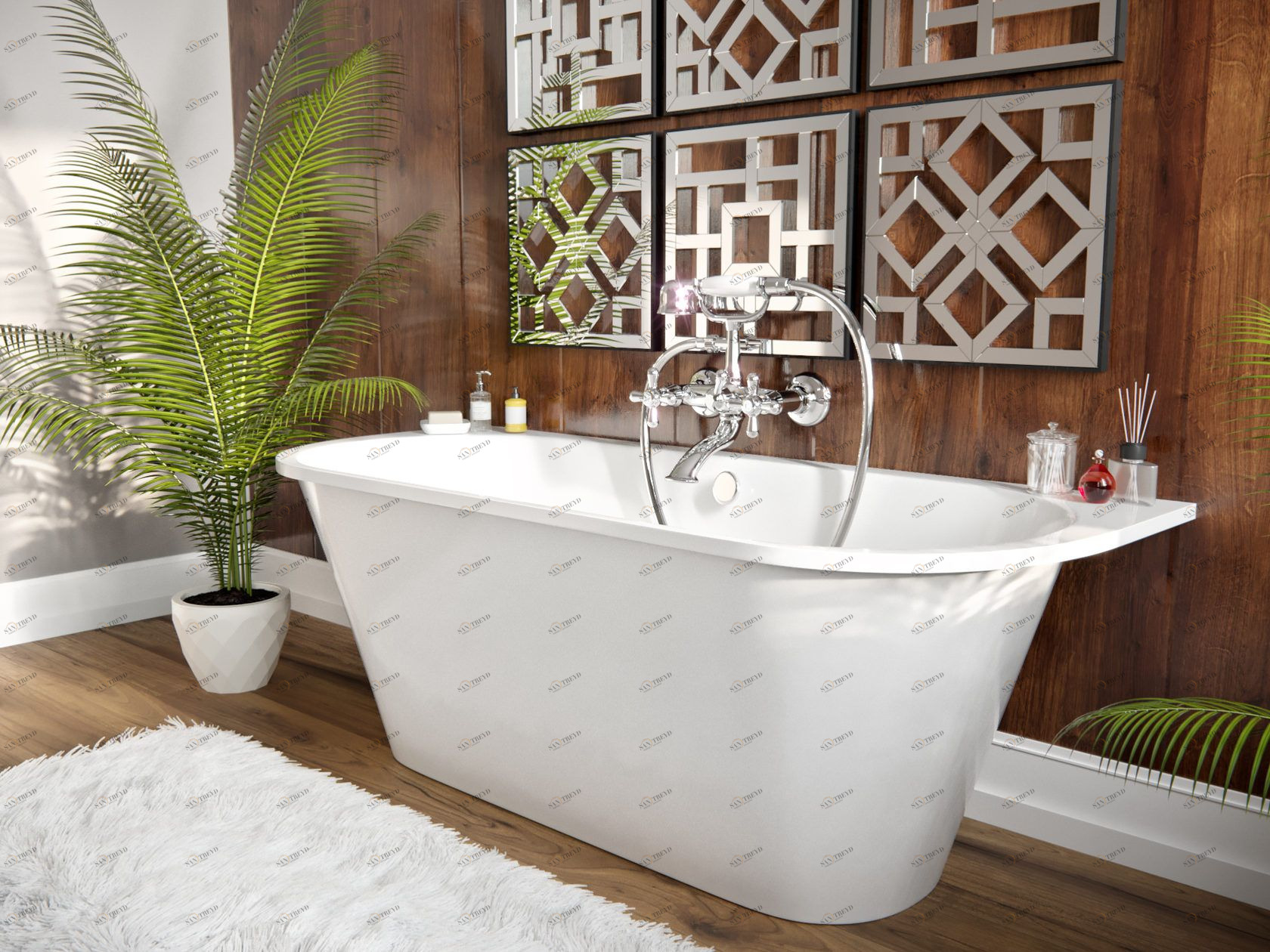 Ванна из мрамора Aquastone Неона NEONA168