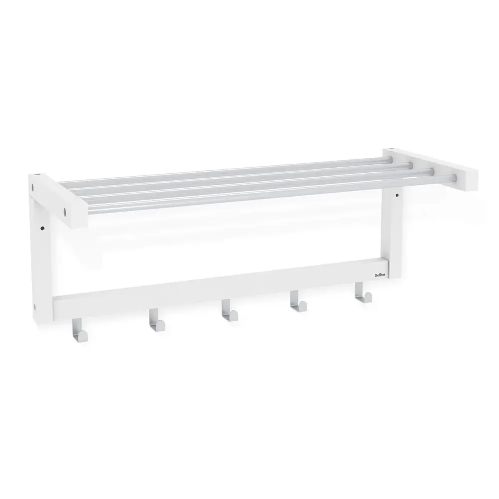 Sheffilton Вешалка настенная с 5 крючками и полкой для прихожей 85317972 АЛЬБЕРО STLM-0061310