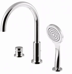 Rubinetteria Giulini Комплект для ванны на 3 отверстия с переключателем Myring Fmr0065bd