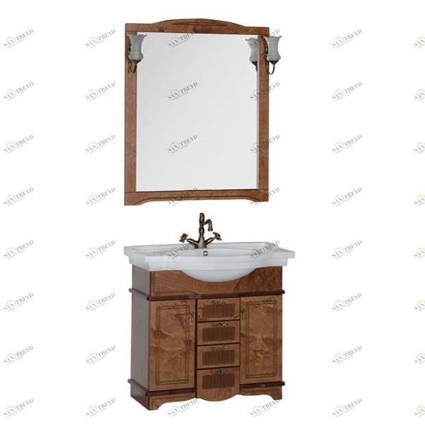 Комплект мебели Aquanet Луис 90 темный орех 00176646