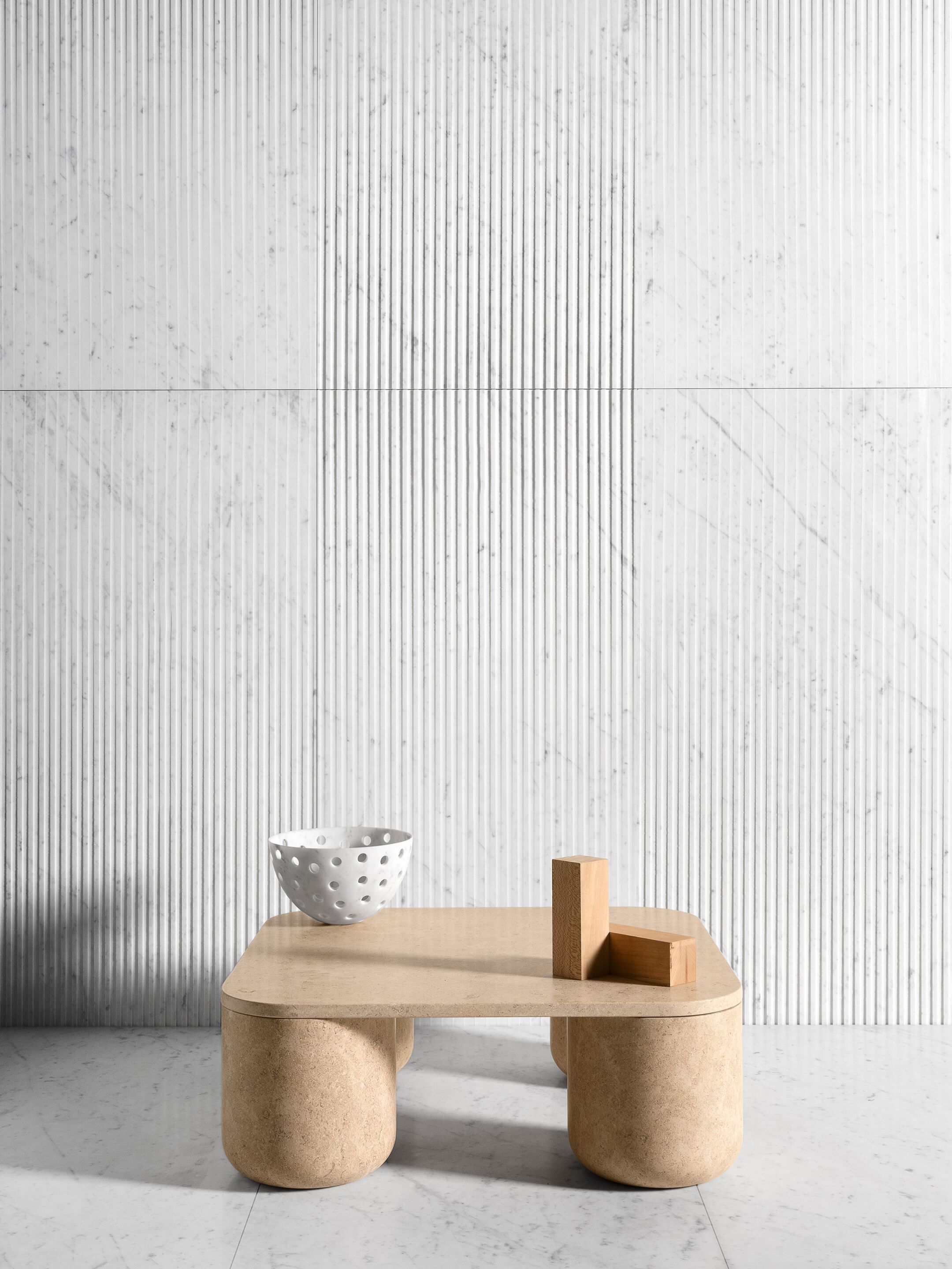 Мраморный квадратный низкий журнальный столик LUCE DI CARRARA PORTO ARCH-00061432 - Вид №2