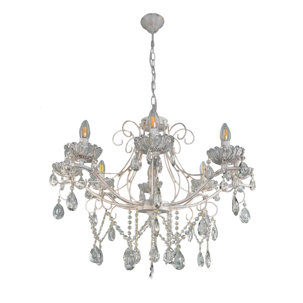 Люстра Eurosvet «Tenderness» 10061/8, 8хЕ14х60 Вт, цвет белый STLM-2197541 - Вид №1