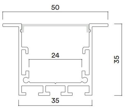 HER Линейный световой профиль из алюминия для светодиодных модулей  Pf230  - Вид №2