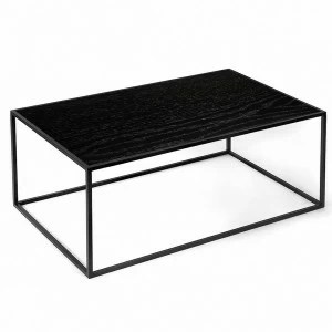 Журнальный столик прямоугольный с топом черный дуб 80 см Darmian into black INTELLIGENT DESIGN  260832 Черный