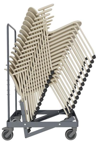 Howe Штабелируемый стул из полипропилена на колесиках Sixe sun-id-1441691 - Вид №5