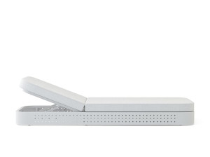 Садовая кровать с откидной спинкой из ткани