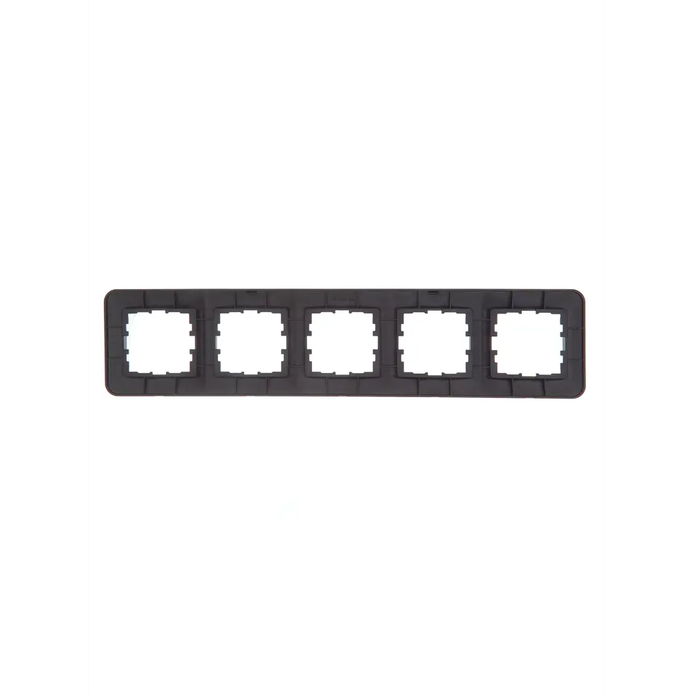 Рамка для розеток и выключателей Lezard Asti 5 постов горизонтальная цвет черный бархат STLM-2032317 - Вид №2