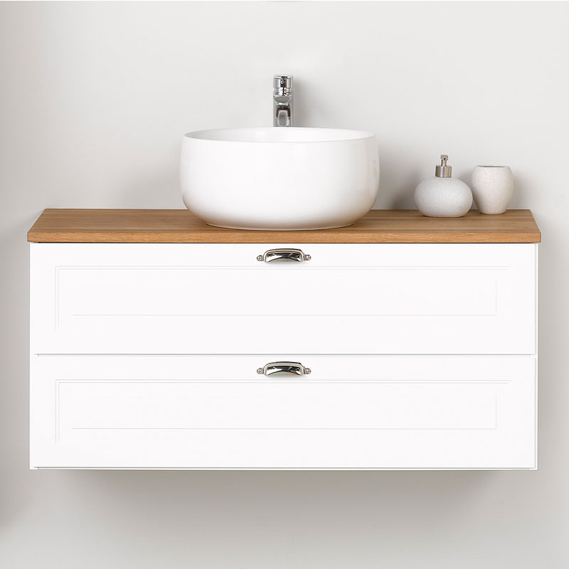 20071261 Шкаф Для Умывальника Dawn 1000 Белая Рама, С Открыванием Westerbergs Белый  - Вид №2