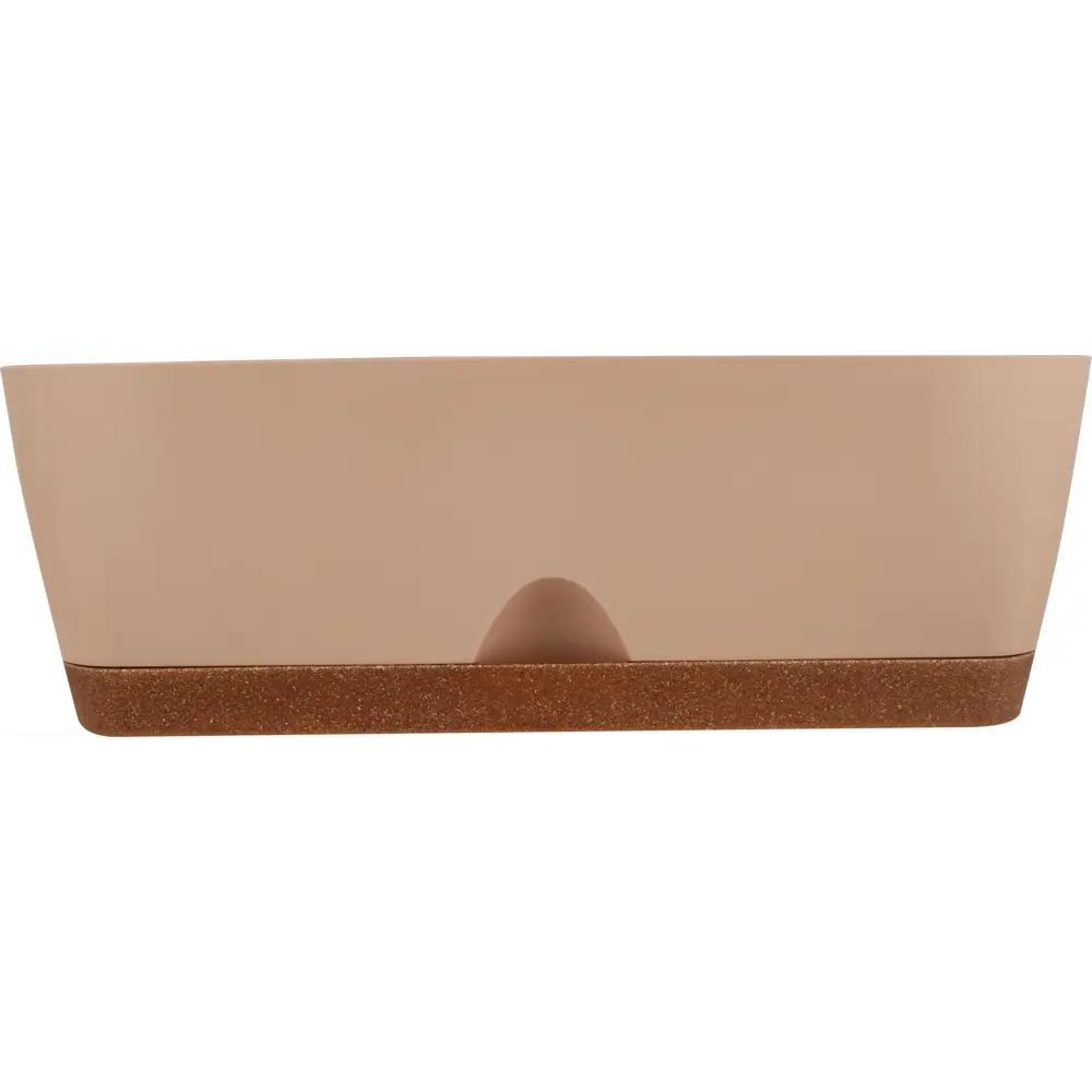 Балконный ящик INGREEN Wood 40 см коричневый овальный 89416386 STLM-1570346