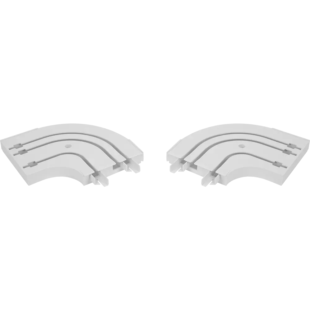 Соединитель поворотный для шины трехрядный Domlegrand пластик цвет белый 2 шт STLM-2033359