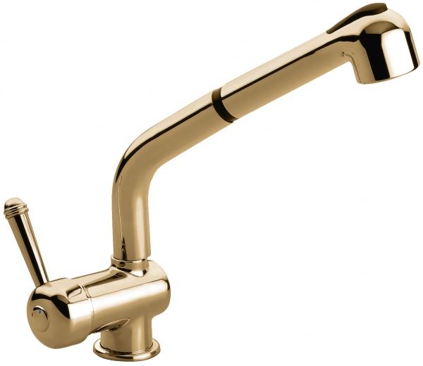 4066BR Смеситель Laguna 4066 с вытяжным изливом для кухни, цвет бронза EMMEVI