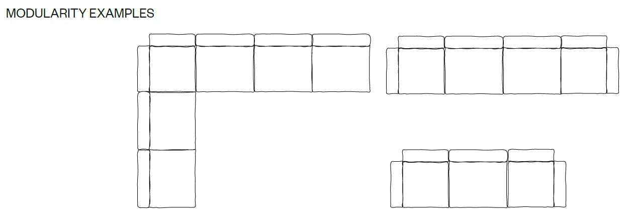 Модульный бархатный диван BD Barcelona PILLOW VELVET ARCH-00002067 - Вид №16