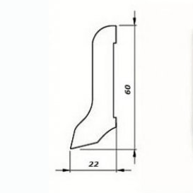 Плинтус Pedross Шпонированный Палисандр 2500х60 мм 1010000955 - Вид №1