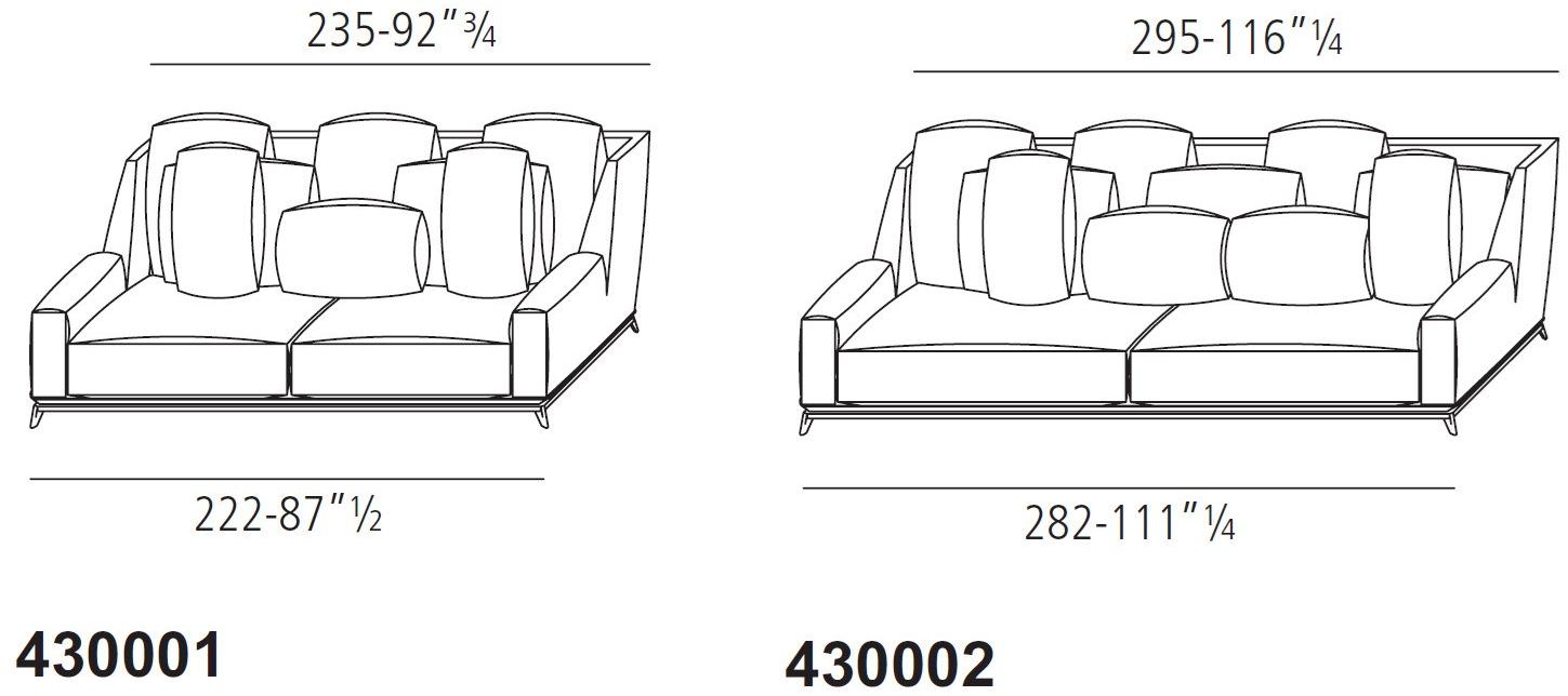 Vibieffe 3-х местный диван из ткани или кожи 430 opera sun-id-1425461 - Вид №6