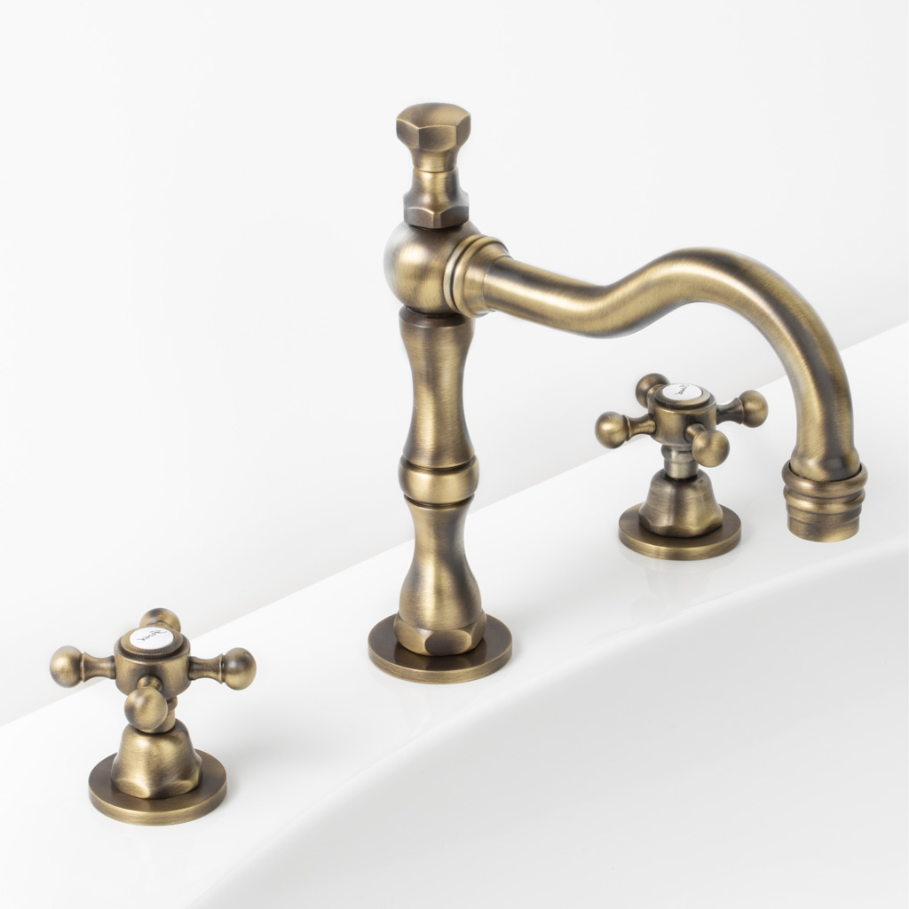 C14-1301 C14-1301 Смеситель для раковины на 3 отверстия VOLGA Cristal & Bronze VOLGA - Вид №1