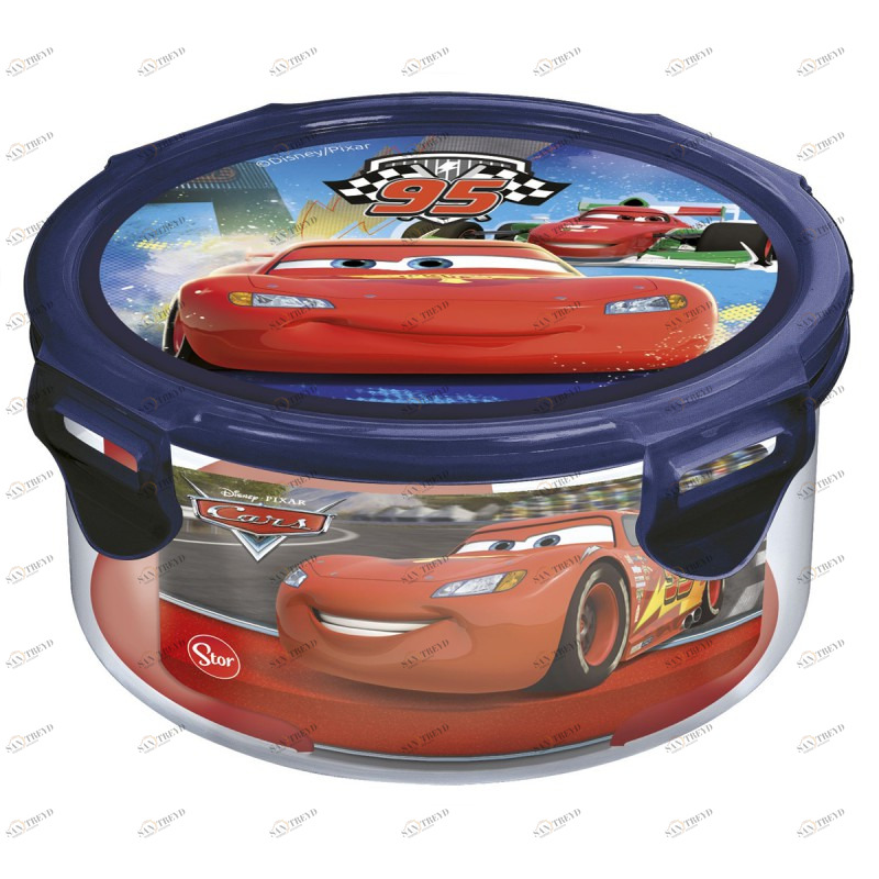 Контейнер пластиковый круглый "Тачки. Грани гонок", 550 мл STOR ТАЧКИ 335656 Синий Santreyd 