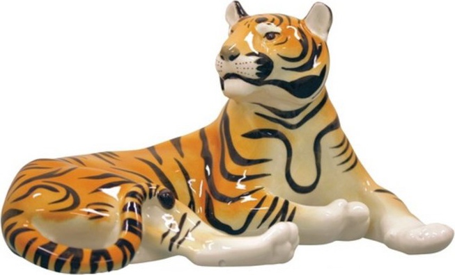 103678 Императорский фарфоровый завод Скульптура "Тигр" б.р. Фарфор твердый 