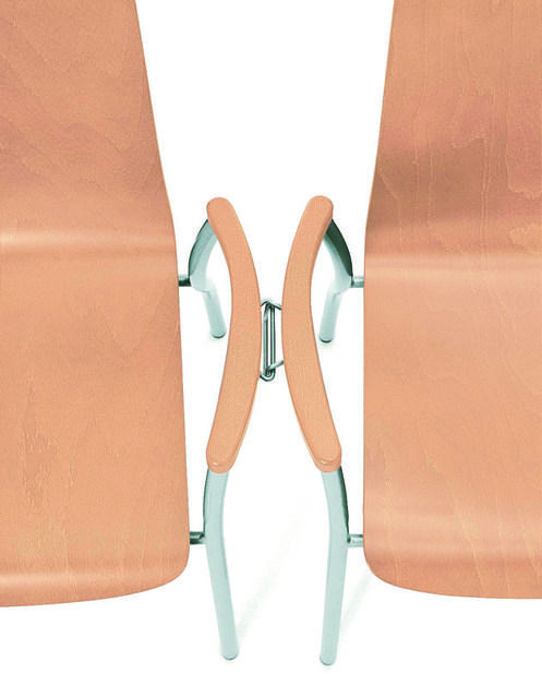 BENE Штабелируемый стул для конференций из дерева с подлокотниками sun-id-1415583 - Вид №4