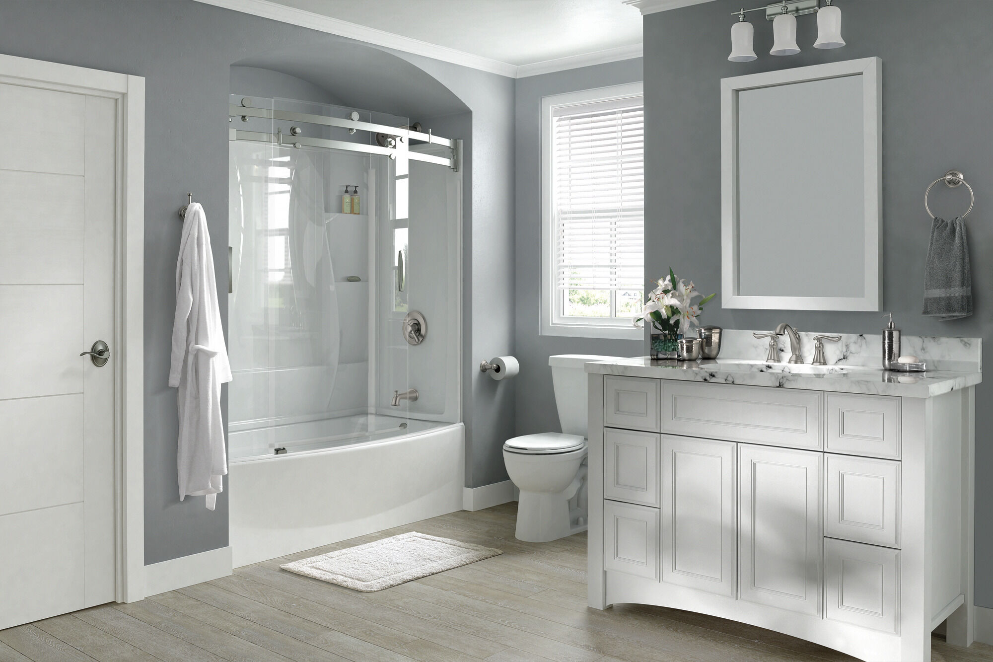 T17494-SS Monitor® 17 Series H2Okinetic® для ванны и душа Delta Faucet Linden Нержавеющая сталь  - Вид №3