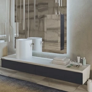 Moma Design Тумба подвесная с 2 ящиками 1800 Emotion250/ 2 черный матовый