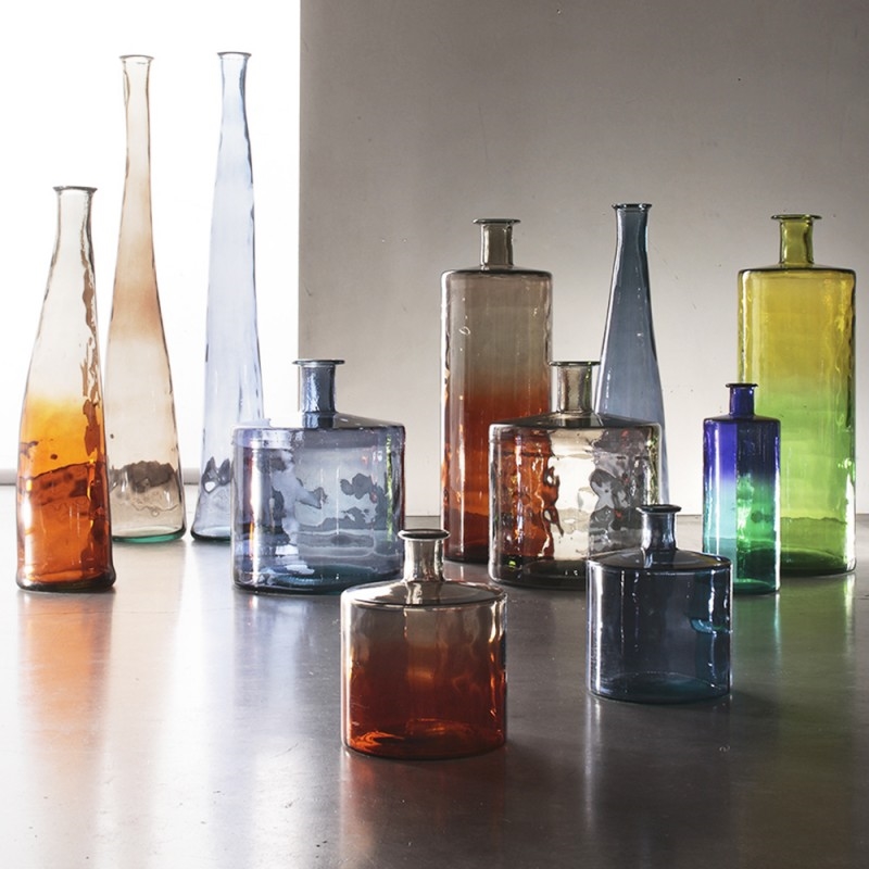 C175X34 Ваза Aurora Boreale Adriani e Rossi Желто-зеленый  - Вид №1