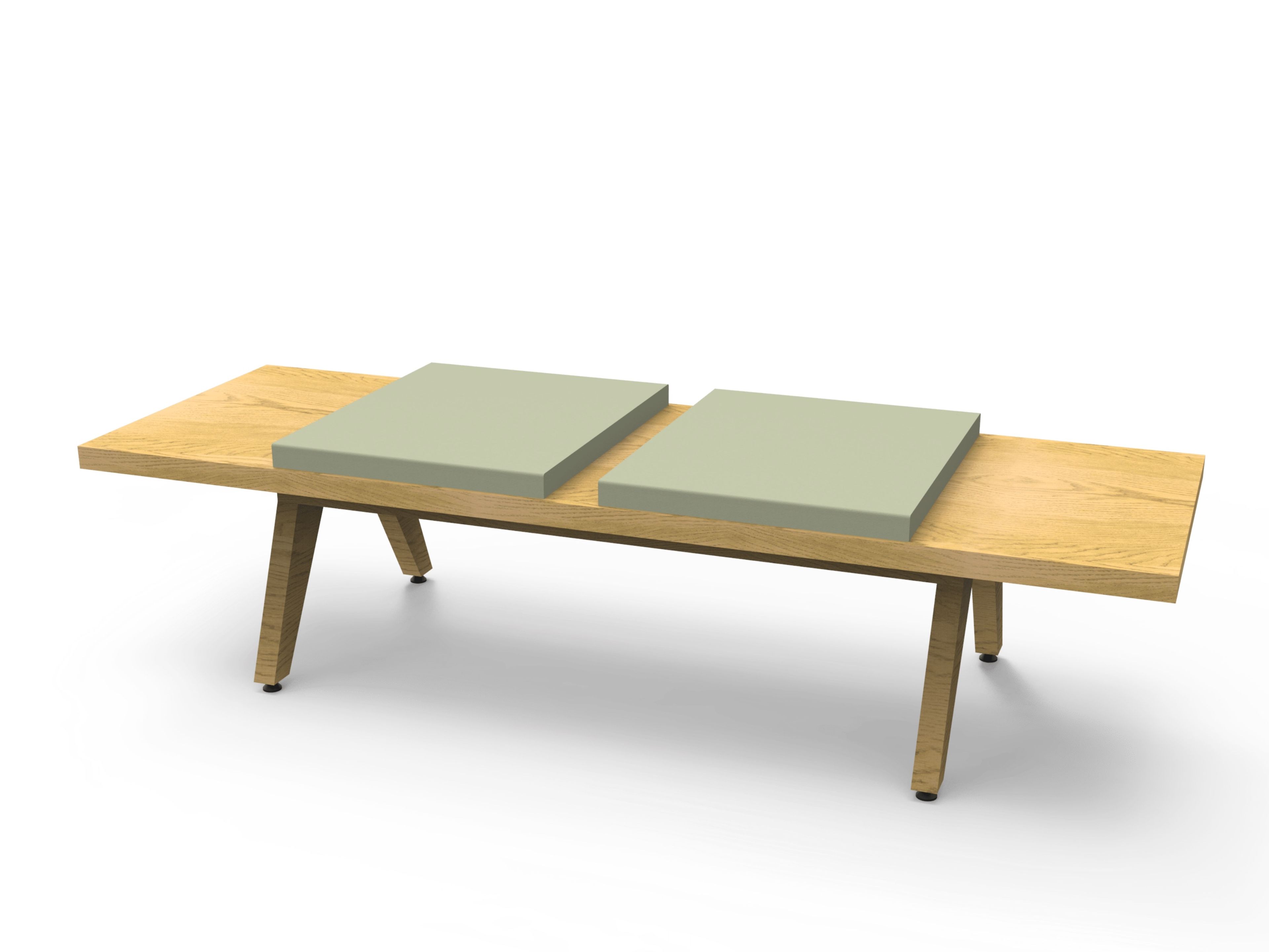 Модульная деревянная скамья и QM Foam без спинки Quinze & Milan Airbench ARCH-00004252