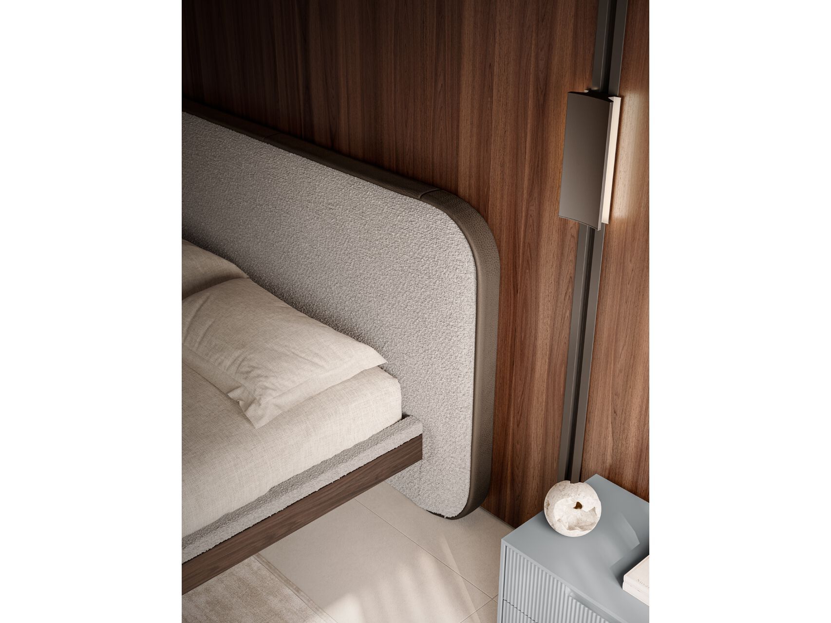 Деревянная двуспальная кровать с мягким изголовьем Santalucia Mobili PONENTE ARCH-00027171 - Вид №5