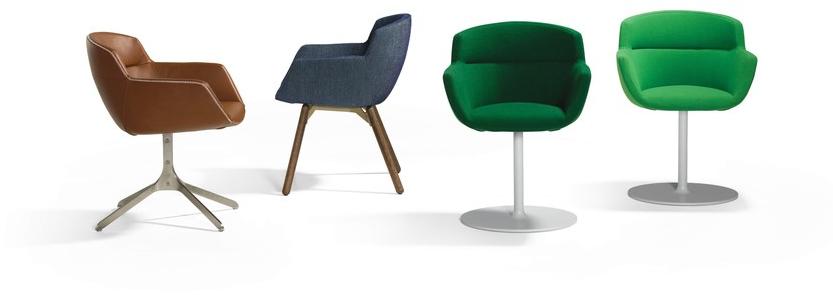 Artifort Вращающееся кресло из ткани с подлокотниками Mood sun-id-1478326 - Вид №3