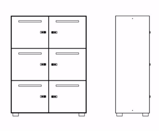 Dieffebi Металлическая офисная мебель / шкафчик Primo lockers 6prak80 - Вид №10