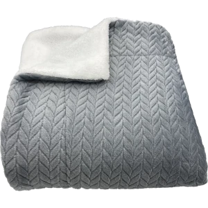 Плед "Ромено" 180x200 см микрофибра цвет светло-серый