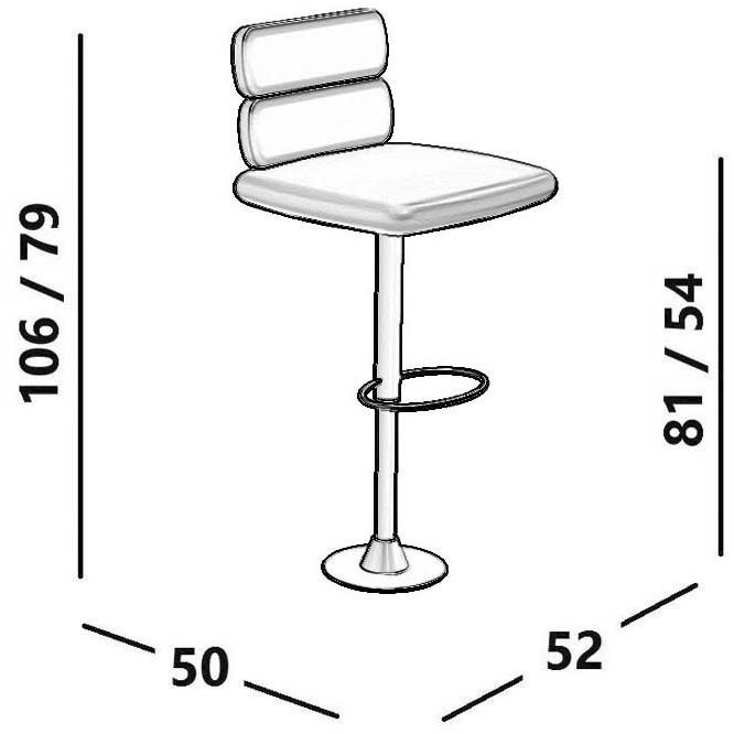 Luxy Стул на жердочке, обитый тканью, со спинкой Cluster Cl12 - Вид №7