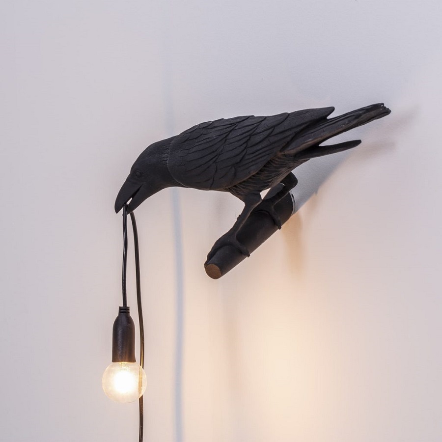 Светильник Bird Lamp Looking Left, черный Seletti 14737 - Вид №2