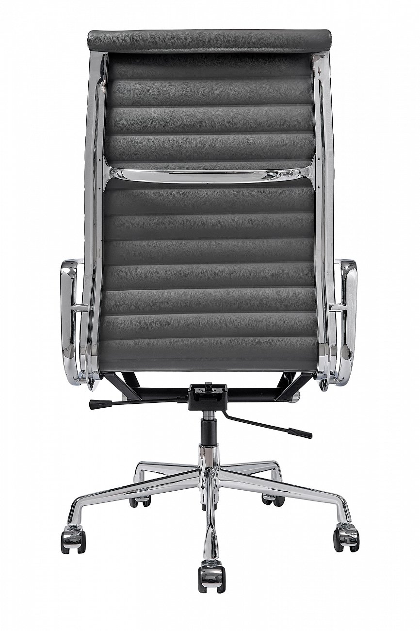 Кресло офисное графит с алюминиевыми подлокотниками Eames Style HB Ribbed Office Chair EA 119 SOHO DESIGN ДИЗАЙНЕРСКИЕ 00-3886256 Черный  - Вид №3