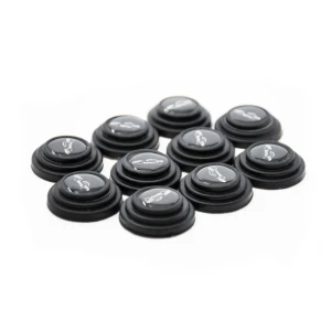 Накладки для автомобильных дверей KONSENSA 20 мм круглые ПВХ цвет черный 10 шт.