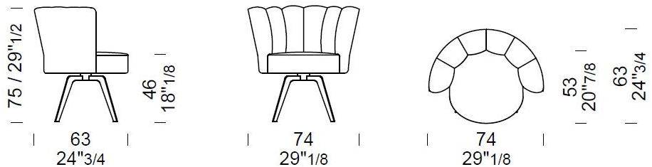 Borzalino Кресло обитое бархатом Diva sun-id-1386729 - Вид №7