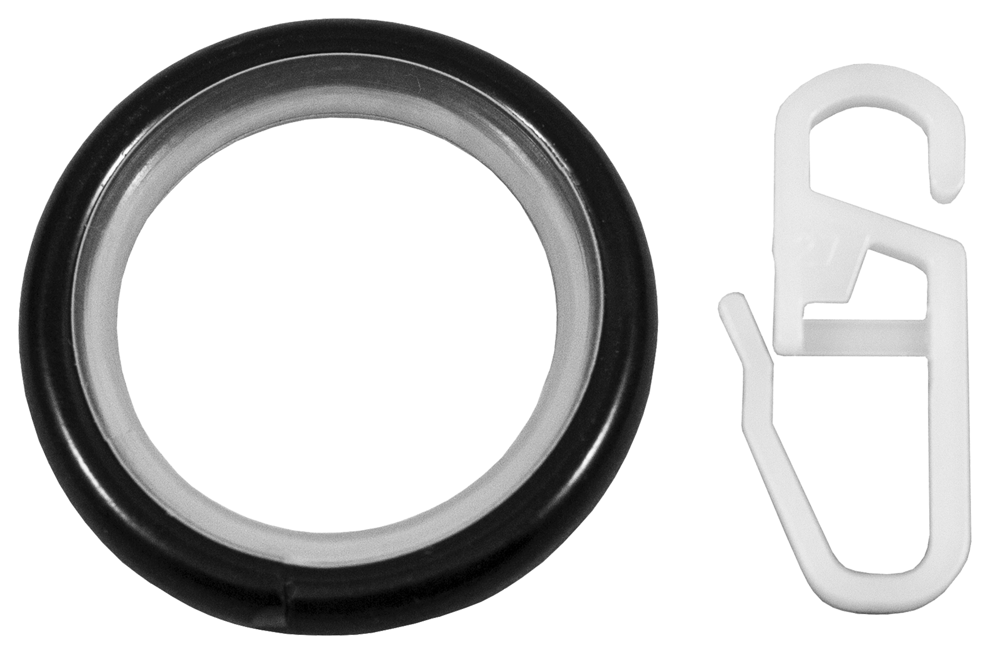 Кольца с крючками Santreyd для карнизов 28 мм, черные, 10 шт 82367973 STLM-0025618