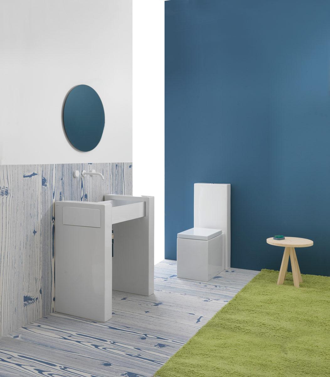 BXLACOL60BW2 Напольная раковина стоящая GSG CERAMIC BOX - Вид №3