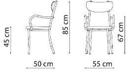 Vermobil Штабелируемый металлический садовый стул с подлокотниками Miami Mi300 - Вид №13