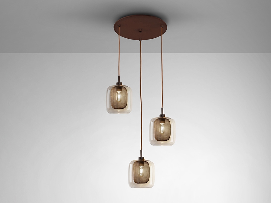 109069 Подвесной светильник 3L шоколадный Schuller Fox - Вид №3