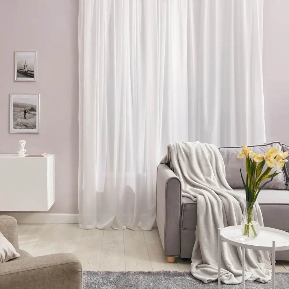 Тюль на ленте «Лён», 400x300 см, цвет белый AMORE MIO STLM-2160520