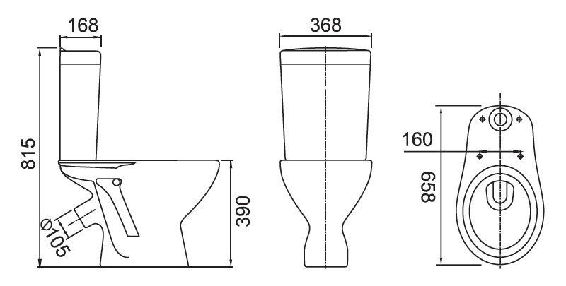 S-KO-MIR-BES-ST-P-w Унитаз Mito Santreyd  - Вид №1