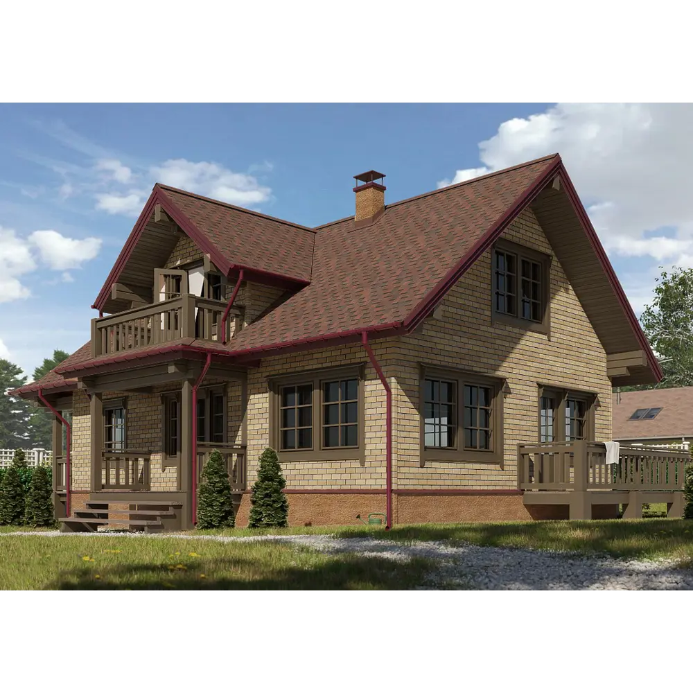 Гибкая черепица ламинированная Docke Pie Dragonsiberia темно-коричневая 2.38 м² DÖCKE STLM-2190000 - Вид №2