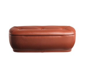 Кожаная мягкая скамейка для хранения