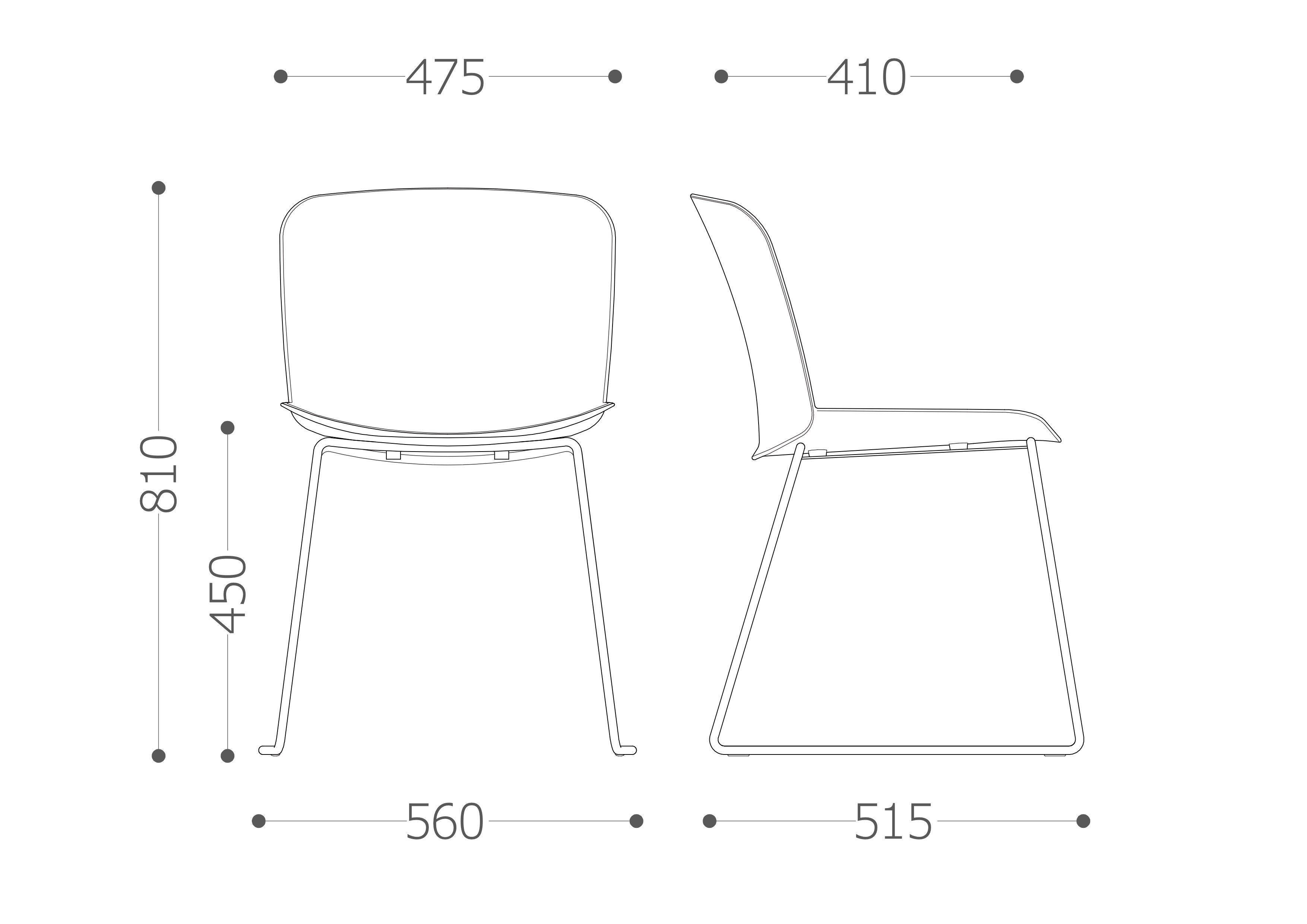 Штабелируемый стул из полипропилена VAGHI свободный стул ARCH-00022343 - Вид №6