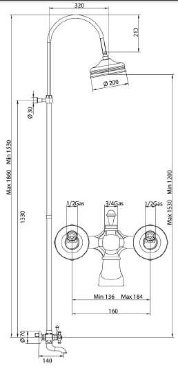 6636200006 Душевая система Bandini Antica Santreyd - Вид №1