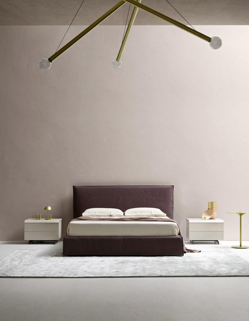 ZANETTE Двуспальная кровать из ткани с мягким изголовьем sun-id-1499089 - Вид №3