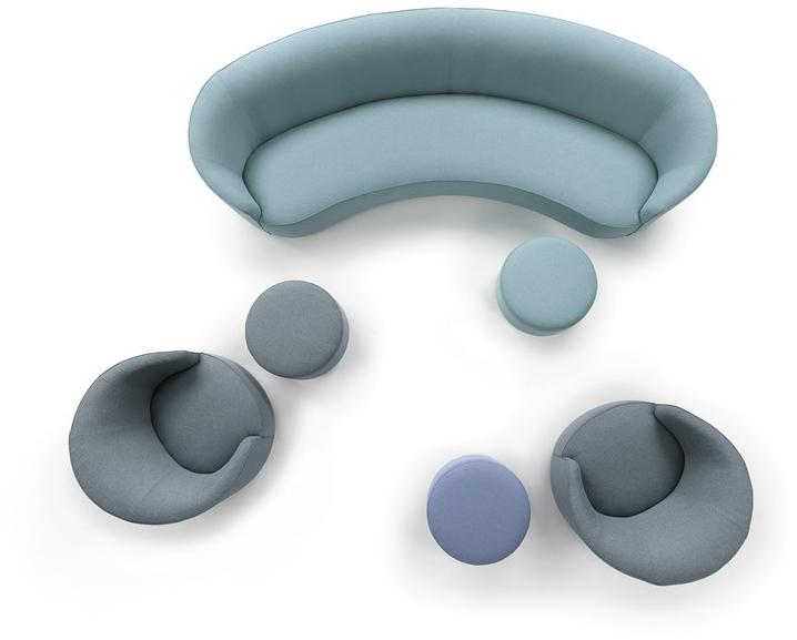 Marelli Круглый пуф из ткани Moon 9mn102 - Вид №3