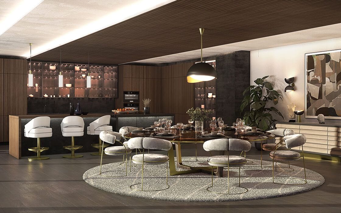 Стол для гостиной из дерева и стекла Essential Home MAXIME ARCH-00041115 - Вид №3