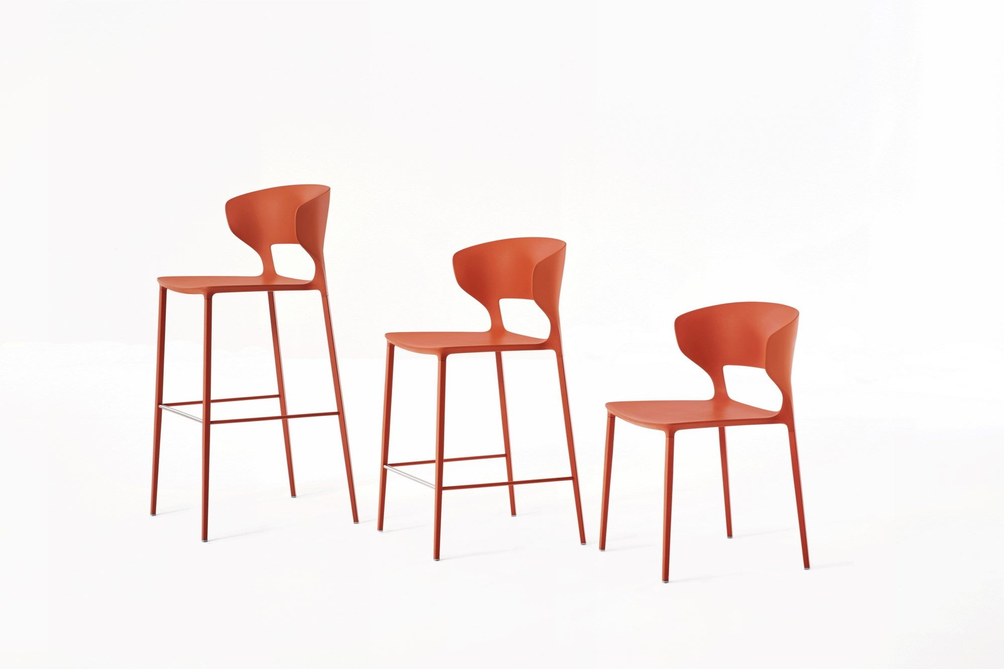 Полиуретановый высокий стул с подставкой для ног Desalto Koki ARCH-00146703 - Вид №8