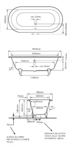 Чугунная ванна на ногах